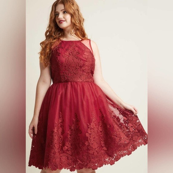 Chi Chi London Dresses & Skirts - Chi Chi London Red Fit & Flare Dress